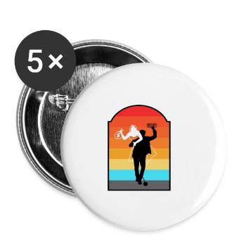 Sous la nouvelle direction - Lot de 5 petits badges (25 mm) - blanc - Devant