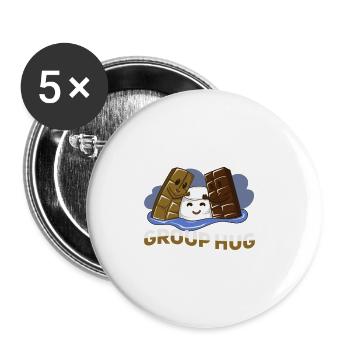 Schokolade - Buttons klein 25 mm (5er Pack) - Weiß - Vorne