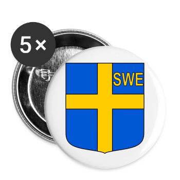 ENG shield - Buttons small 1''/25 mm (5-pack) - white - Front