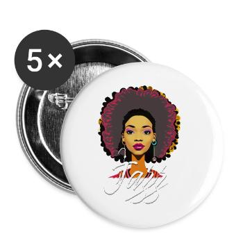 All that Jazz, Wien, New Orleans - Buttons klein 25 mm (5er Pack) - Weiß - Vorne