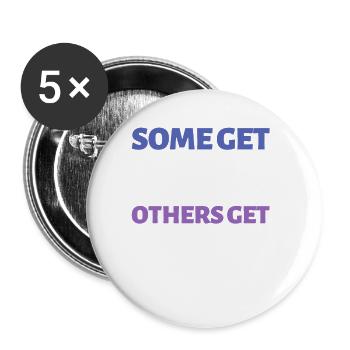 Pauvreté Richesse Dire anglais - Lot de 5 petits badges (25 mm) - blanc - Devant