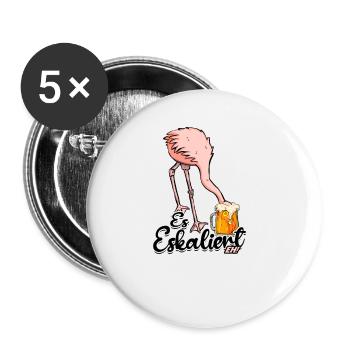ES ESKALIERT EH! - Party - Buttons klein 25 mm (5er Pack) - Weiß - Vorne