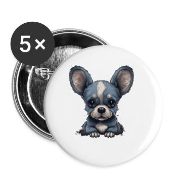 Chihuahua Maus | Lustiges Comic Motiv Film Hund - Buttons klein 25 mm (5er Pack) - Weiß - Vorne
