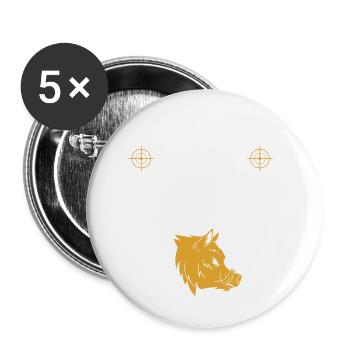 Fear the red light hog hunting - Buttons small 1''/25 mm (5-pack) - white - Front