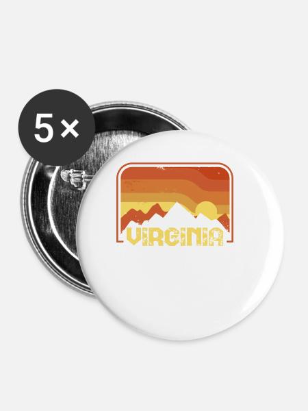 Virginia - Buttons klein 25 mm (5er Pack) - Weiß