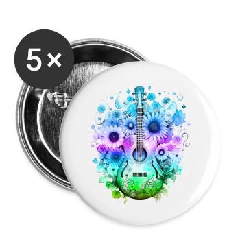 Hippie soul groovy Summer time Good vibes 70s 80s - Buttons small 1''/25 mm (5-pack) - white - Front