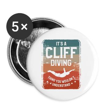 It's A Cliff Diving Thing You Wouldn't Understand - Buttons small 1''/25 mm (5-pack) - white - Front