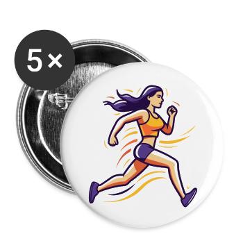 Run - Buttons small 1''/25 mm (5-pack) - white - Front