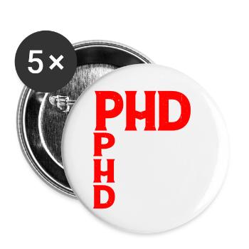 Ph.D. Poursuivre ses rêves 8 - Lot de 5 petits badges (25 mm) - blanc - Devant