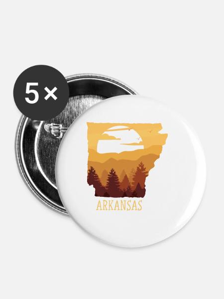 arkansas - Buttons klein 25 mm (5er Pack) - Weiß