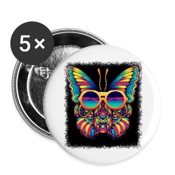insect nature gift geek quote present idea funny - Buttons small 1''/25 mm (5-pack) - white - Front