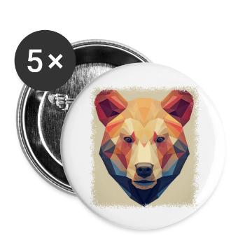 ice bear joke present idea geek coati grumbler - Buttons klein 25 mm (5er Pack) - Weiß - Vorne