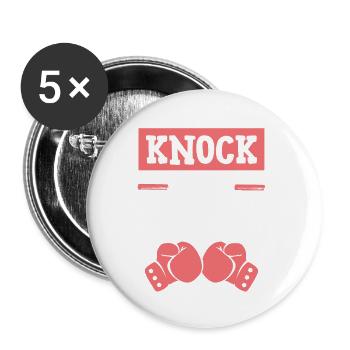 knock out boxes - Buttons klein 25 mm (5er Pack) - Weiß - Vorne