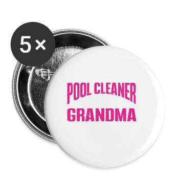 Pool Cleaner Job Swimming Pool Caretaker - Buttons small 1''/25 mm (5-pack) - white - Front