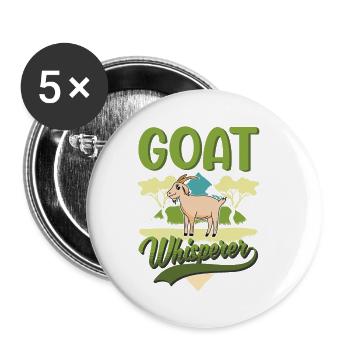Goats Whisperer Goat host Goat - Buttons small 1''/25 mm (5-pack) - white - Front