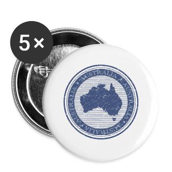 Australia - Buttons small 1''/25 mm (5-pack) - white - Front