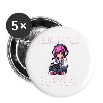 Gaming Console PC Gamer Girl Gamer Girl - Buttons small 1''/25 mm (5-pack) - white - Front