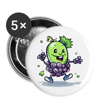 Jaki grape bunch - Buttons small 1''/25 mm (5-pack) - white - Front