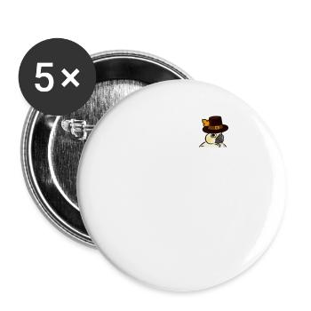 Bag Pilgrim cockatiel bird cute - Buttons small 1''/25 mm (5-pack) - white - Front