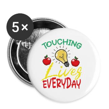 Berühren Sie Den Alltag In Weiß - Buttons klein 25 mm (5er Pack) - Weiß - Vorne