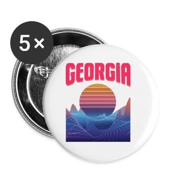 Georgia - Buttons small 1''/25 mm (5-pack) - white - Front