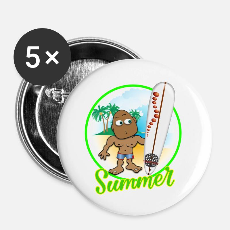 Summer 2023 - Buttons small 1''/25 mm (5-pack) - white
