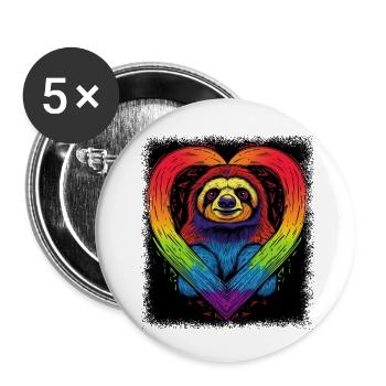 Funny Quote Animal Joke Animals Sloth Hoodie Darth - Buttons small 1''/25 mm (5-pack) - white - Front