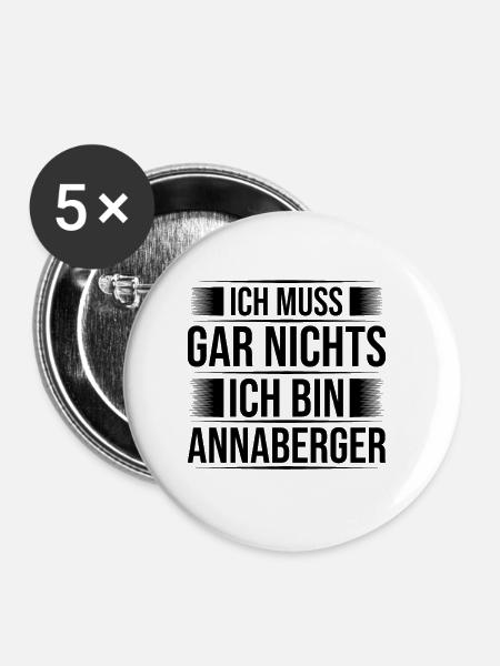 Annaberger - Buttons klein 25 mm (5er Pack) - Weiß
