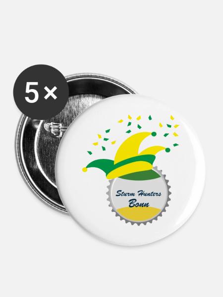 Sturm Hunters Logo 2.0 - Buttons klein 25 mm (5er Pack) - Weiß