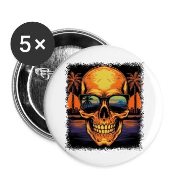 Funny Sayings Geek Board Biker Shirt Present Idea - Buttons small 1''/25 mm (5-pack) - white - Front