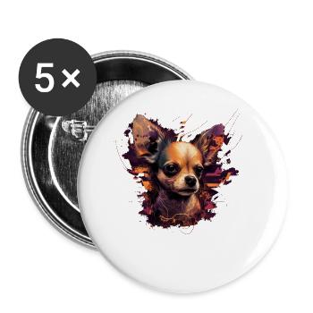 Chihuahua - Electronic Music Techno Festival - Buttons small 1''/25 mm (5-pack) - white - Front