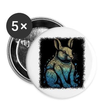 animal print squirrel babysitter animal welfare - Buttons small 1''/25 mm (5-pack) - white - Front