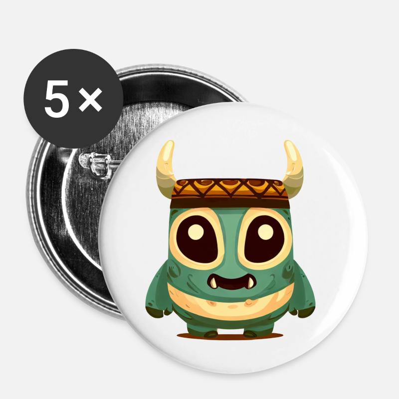 KiddyTikki - Buttons klein 25 mm (5er Pack) - Weiß