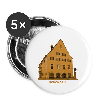 Schongau Pfaffenwinkel Lech Oberbayern Rathaus - Lot de 5 petits badges (25 mm) - blanc - Devant