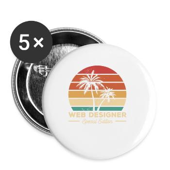 Vintage Web Designer Special Edition Programming - Buttons small 1''/25 mm (5-pack) - white - Front