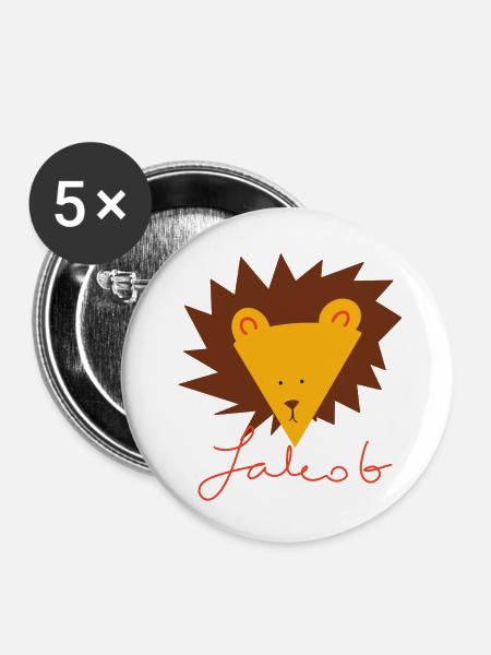 Jakob - Buttons klein 25 mm (5er Pack) - Weiß