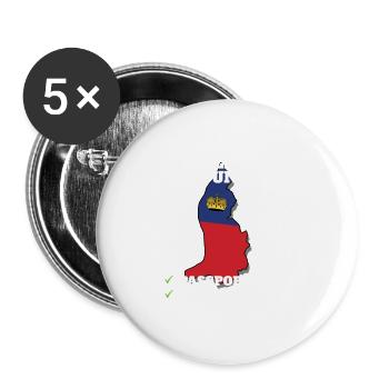 Liechtenstein Voyage à destination du pays - Lot de 5 petits badges (25 mm) - blanc - Devant