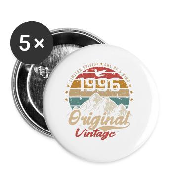 Original Vintage 1996 édition limitée 1996 - Lot de 5 petits badges (25 mm) - blanc - Devant