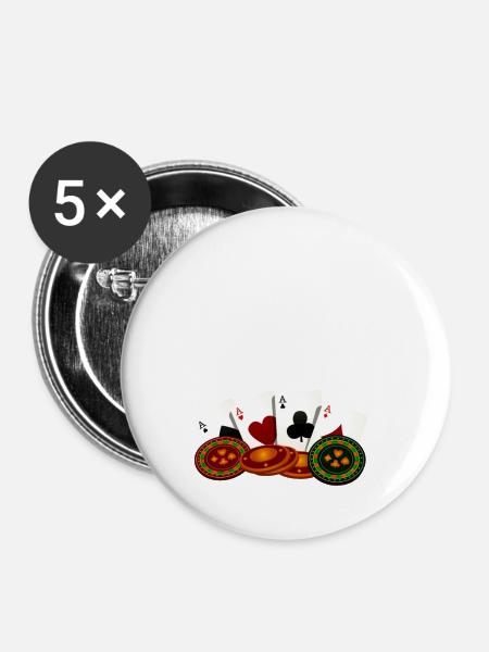 Bluff Daddy 4 - Buttons klein 25 mm (5er Pack) - Weiß