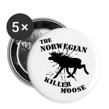 Moose - Buttons small 1''/25 mm (5-pack) - white - Front