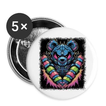 polar bear gift idea awesome birthday koala humor - Buttons klein 25 mm (5er Pack) - Weiß - Vorne