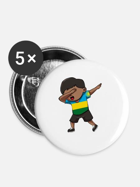 Rwanda - Buttons klein 25 mm (5er Pack) - Weiß