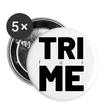 TRI for ME - Buttons small 1''/25 mm (5-pack) - white - Front
