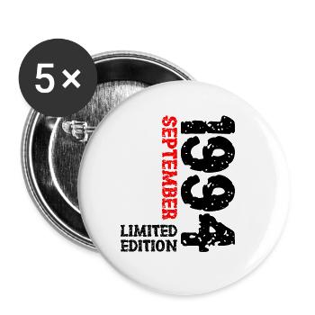 1994 September Limited Edition 29th Birthday Deco - Buttons small 1''/25 mm (5-pack) - white - Front