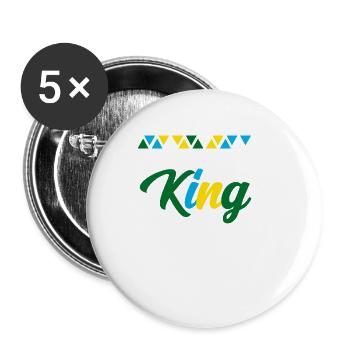 Rwanda - Lot de 5 petits badges (25 mm) - blanc - Devant