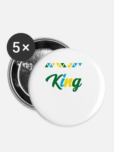 Rwanda - Buttons klein 25 mm (5er Pack) - Weiß