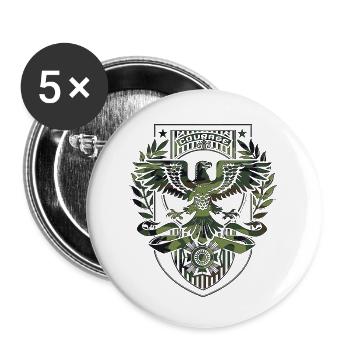 Army Military Air Force Navy Marines Amérique États-Unis - Lot de 5 petits badges (25 mm) - blanc - Devant