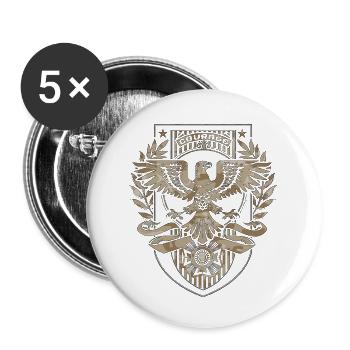 Army Military Air Force Navy Marines Amérique États-Unis - Lot de 5 petits badges (25 mm) - blanc - Devant