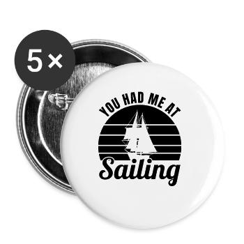Drôle de marin disant - Lot de 5 petits badges (25 mm) - blanc - Devant