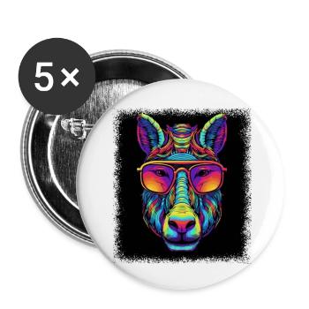pur-sang citation cheval dictons cavalier - Lot de 5 petits badges (25 mm) - blanc - Devant